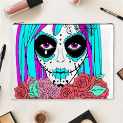 HIPPY CHICK sugar skull Cosmetic Bag (XL)