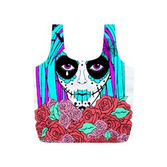 Hippy Chick Sugar Skull Full Print Recycle Bag (s) by burpdesignsA