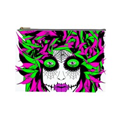 Spidie Lady Sugar Skull Cosmetic Bag (large)  by burpdesignsA