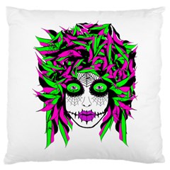 Spidie Lady Sugar Skull Large Cushion Case (two Sides) by burpdesignsA