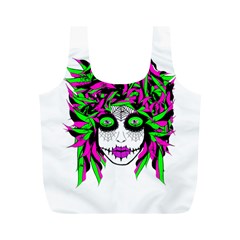 Spidie Lady Sugar Skull Full Print Recycle Bags (m)  by burpdesignsA