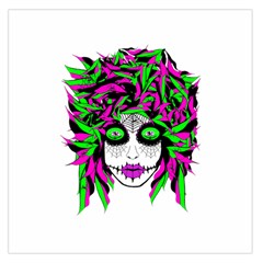 Spidie Lady Sugar Skull Large Satin Scarf (square) by burpdesignsA