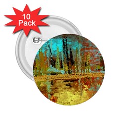 Autumn Landscape Impressionistic Design 2 25  Buttons (10 Pack)  by digitaldivadesigns