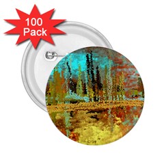 Autumn Landscape Impressionistic Design 2 25  Buttons (100 Pack)  by digitaldivadesigns