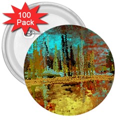 Autumn Landscape Impressionistic Design 3  Buttons (100 Pack) 