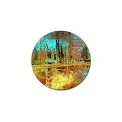 Autumn Landscape Impressionistic Design Golf Ball Marker by digitaldivadesigns