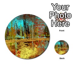 Autumn Landscape Impressionistic Design Multi-purpose Cards (round) 