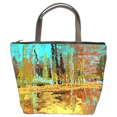 Autumn Landscape Impressionistic Design Bucket Bags by digitaldivadesigns