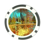 Autumn Landscape Impressionistic Design Poker Chip Card Guards (10 pack)  Front