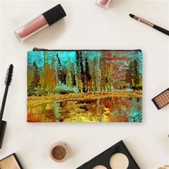 Autumn Landscape Impressionistic Design Cosmetic Bag (medium)  by digitaldivadesigns