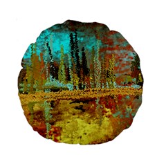 Autumn Landscape Impressionistic Design Standard 15  Premium Round Cushions by digitaldivadesigns