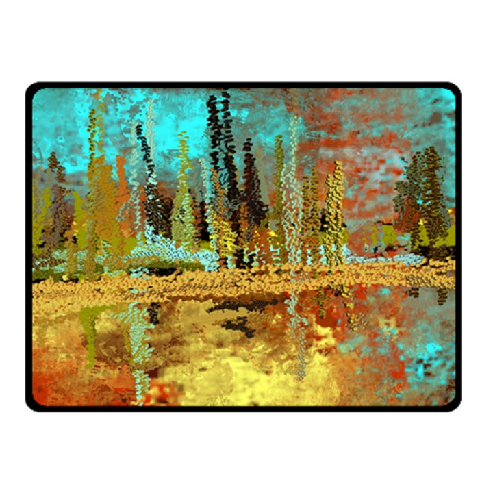 Autumn Landscape Impressionistic Design Double Sided Fleece Blanket (Small) 