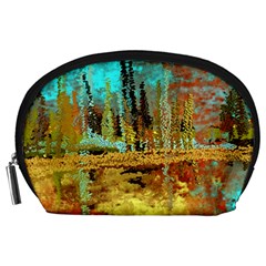 Autumn Landscape Impressionistic Design Accessory Pouches (large)  by digitaldivadesigns