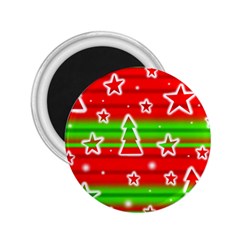 Christmas pattern 2.25  Magnets