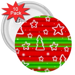 Christmas pattern 3  Buttons (10 pack) 