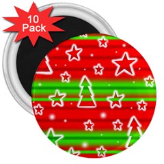 Christmas pattern 3  Magnets (10 pack) 