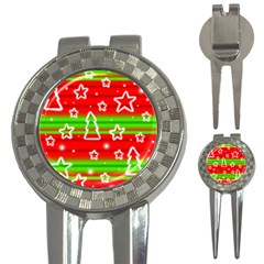 Christmas pattern 3-in-1 Golf Divots