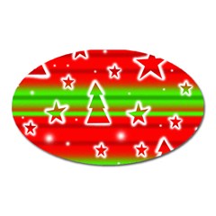 Christmas pattern Oval Magnet