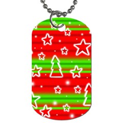 Christmas pattern Dog Tag (Two Sides)