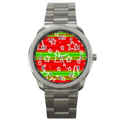 Christmas pattern Sport Metal Watch