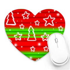 Christmas pattern Heart Mousepads