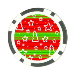 Christmas Pattern Poker Chip Card Guards (10 Pack)  by Valentinaart