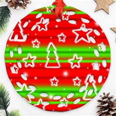 Christmas pattern Round Filigree Ornament (2Side)