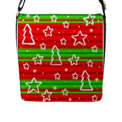 Christmas pattern Flap Messenger Bag (L) 