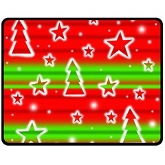 Christmas pattern Double Sided Fleece Blanket (Medium) 