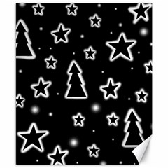 Black And White Xmas Canvas 8  X 10  by Valentinaart