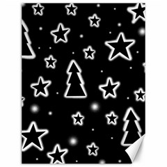 Black And White Xmas Canvas 12  X 16   by Valentinaart