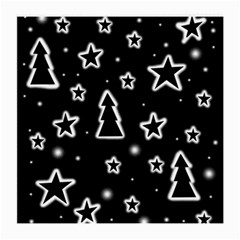 Black And White Xmas Medium Glasses Cloth (2-side) by Valentinaart