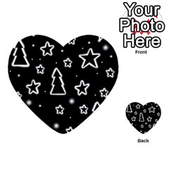 Black And White Xmas Multi-purpose Cards (heart)  by Valentinaart