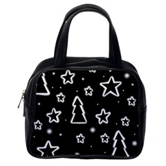 Black And White Xmas Classic Handbags (one Side) by Valentinaart