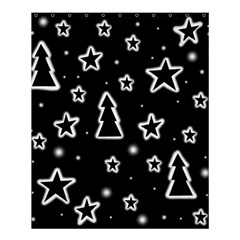 Black And White Xmas Shower Curtain 60  X 72  (medium)  by Valentinaart