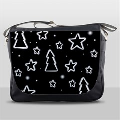 Black And White Xmas Messenger Bags by Valentinaart