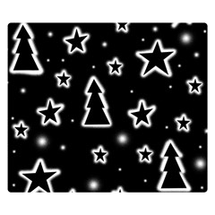 Black And White Xmas Double Sided Flano Blanket (small) 