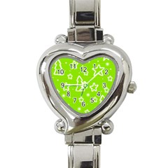 Green Christmas Heart Italian Charm Watch by Valentinaart