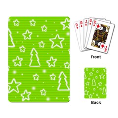 Green Christmas Playing Card by Valentinaart