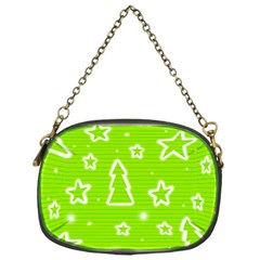 Green Christmas Chain Purses (one Side)  by Valentinaart