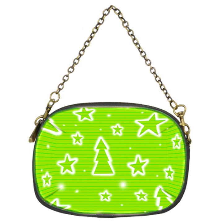 Green Christmas Chain Purses (Two Sides) 