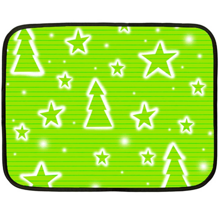 Green Christmas Double Sided Fleece Blanket (Mini) 