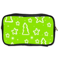 Green Christmas Toiletries Bags 2-side by Valentinaart