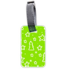 Green Christmas Luggage Tags (two Sides) by Valentinaart