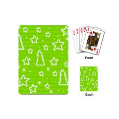 Green Christmas Playing Cards (mini)  by Valentinaart