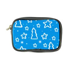 Blue Decorative Xmas Design Coin Purse by Valentinaart