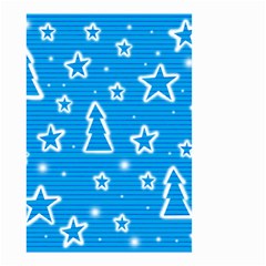 Blue Decorative Xmas Design Small Garden Flag (two Sides) by Valentinaart