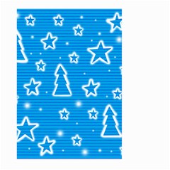 Blue Decorative Xmas Design Large Garden Flag (two Sides) by Valentinaart