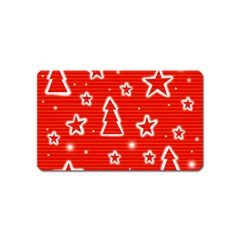 Red Xmas Magnet (name Card) by Valentinaart