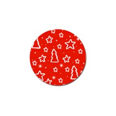 Red Xmas Golf Ball Marker (4 Pack) by Valentinaart